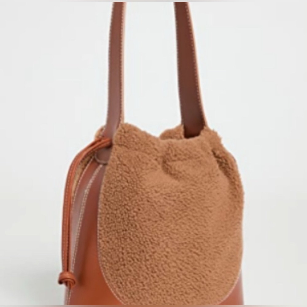 STAUD Cinch Shearling Bucket Bag, originally $475, excellent condition - Picture 3 of 9